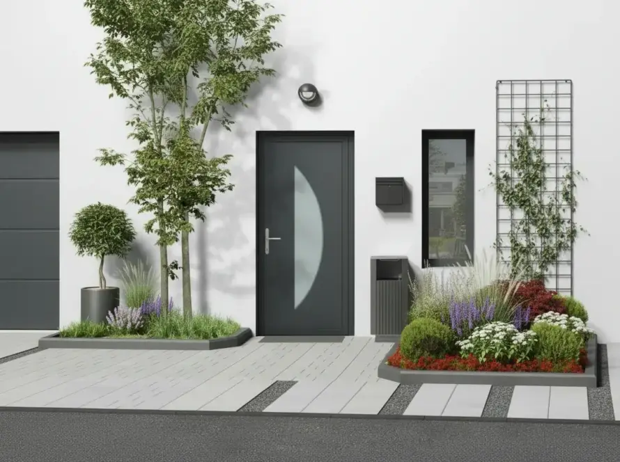 porte entrée semi vitrée