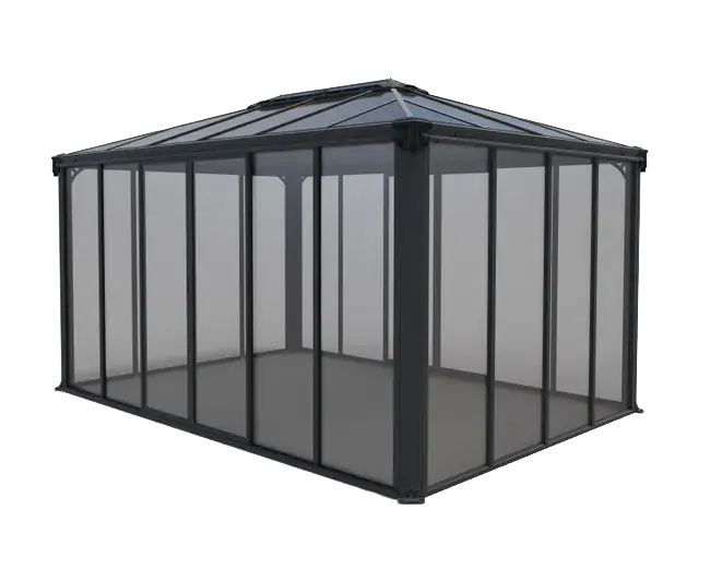 Véranda en aluminium lumineuse aménagée en pièce à vivre