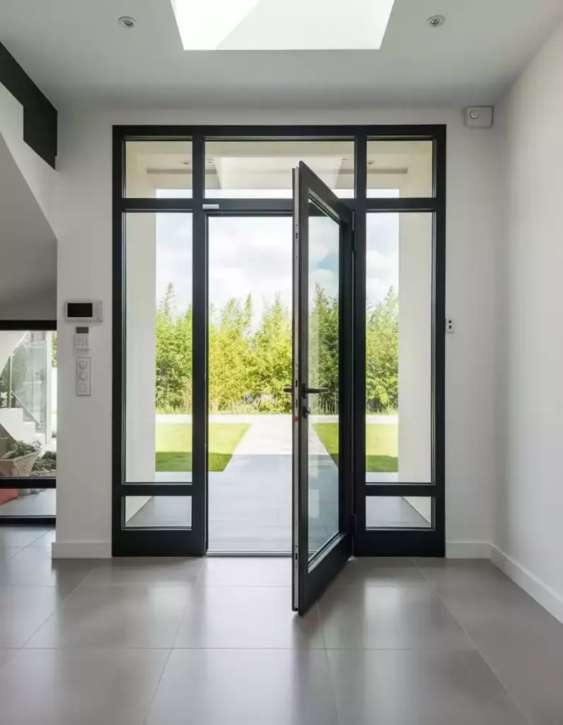 porte d'entrée vitrée maison