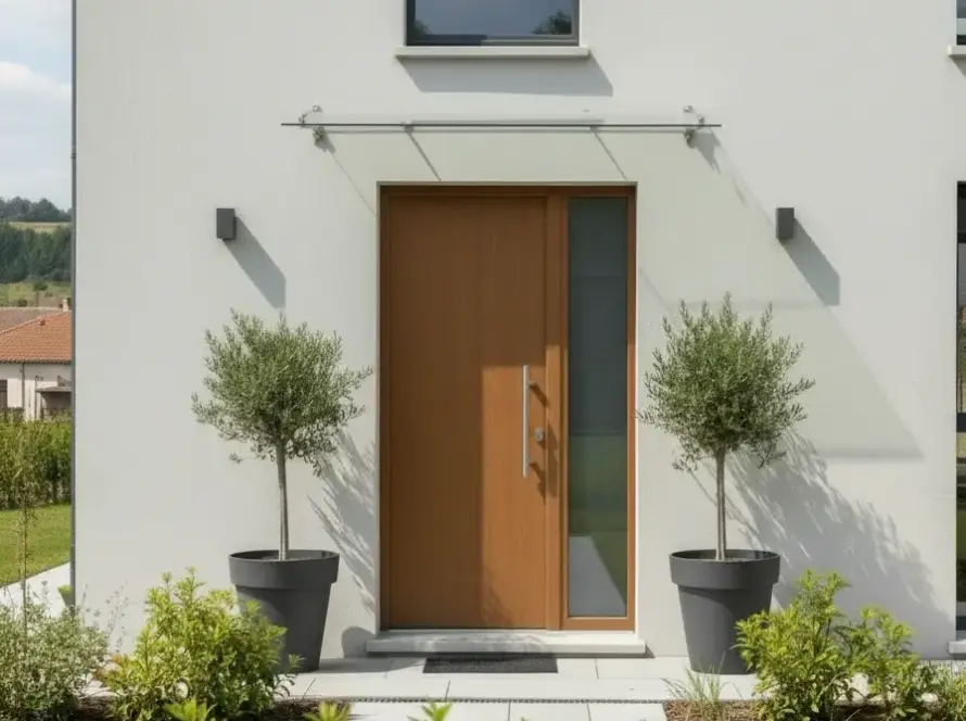 porte d'entrée pleine