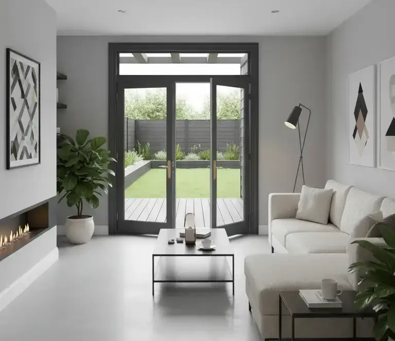 porte fenetre ouvrant et verre fixe