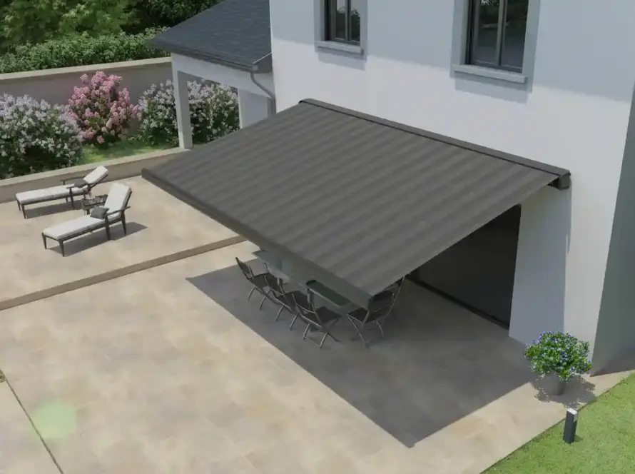Store banne aluminium sur mesure — Atout Menuiserie (Eure)